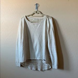 Knit back- fleece Abercrombie and Fitch pull over